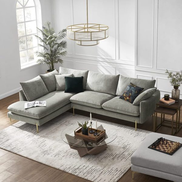 Verona Bumper Chaise Sectional Sofa